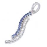 Stunning Tanzanite & White Topaz Designer Pendant