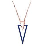 Rose Toned Sapphire Arrow Necklace