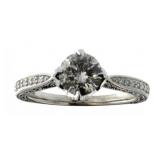 14kt Gold 1.35 ct Round Cut Diamond Ring
