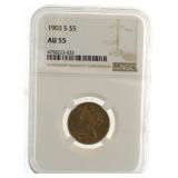 1903-S Liberty Head $5.00 Gold Half Eagle