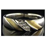 10kt White-Yellow Gold Men