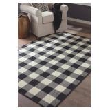 Ashley R402252 Juji Plaid 63 x 90 Designer Rug