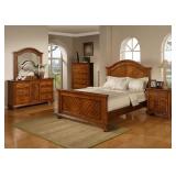 Queen Elements 4pc Brook Chestnut Bedroom Group