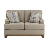 Ashley 341 Designer Love Seat w/Wood Trim