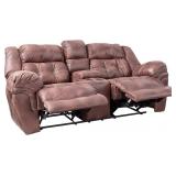 Large Wisconsin Chocolate DBL Recliner w/Console