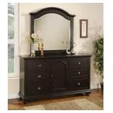 Elements Brook Black Dresser & Mirror