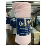 Pink Serta Fleece Throw