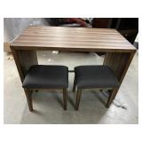 Ashley Rustic Table & 4 Stools