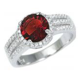 Brilliant 2.50 ct Garnet Solitaire Ring