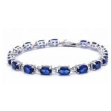 Beautiful Oval 13.50 ct Sapphire Tennis Bracelet