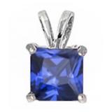 Beautiful Princess Cut 2.00 ct Tanzanite Pendant