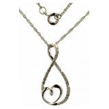 Beautiful Infinity Heart Diamond Necklace