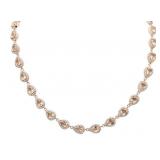 Pear Cut Morganite & White Topaz Evening Necklace