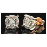 Brilliant Rose Toned Diamond Stud Earrings