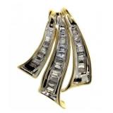 14kt Gold 1.00 ct Baguette Diamond Pendant