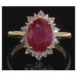 14kt Gold 4.41 ct Ruby & Diamond Ring