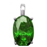 Oval 2.30 ct Emerald Solitaire Pendant