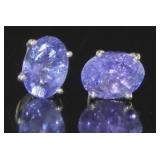 Gorgeous 2.00 ct Oval Natural Tanzanite Earrings