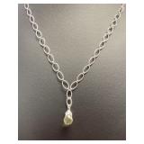 Natural Lemon Quartz 18" Sterling Silver Necklace