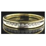 10kt Gold Channel Set Diamond Ring