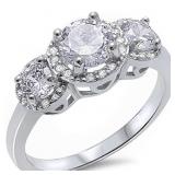 Halo Style 2.50 ct White Topaz Ring