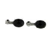 Genuine 3.00 ct Onyx & Diamond Earrings