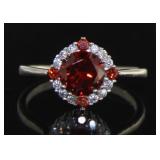 Stunning Round 2.93 ct Ruby Designer Ring