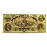 Circa 1850 Citizens Bank Obsolete Currency Note