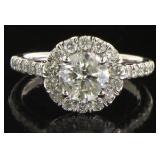 14kt White Gold 1.87 ct Round Diamond Ring