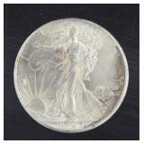 1942 AU Walking Liberty Silver Half Dollar