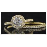 14kt Yellow Gold 1.85 ct Diamond Bridal Set