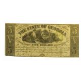 1864 State of Georgia Civil War Currency Note