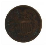 1864 Copper 2 Cent Piece