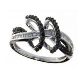 10kt Gold 1.00 ct Black & White Diamond Ring