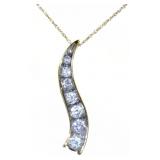 10kt Gold 3/4 ct Diamond Journey Necklace