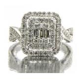 14kt Gold Emerald Cut 1.00 ct Diamond Ring