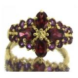 10kt Gold Natural 2.54 ct Garnet & Amethyst Ring