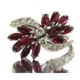 14kt Gold Natural 1.50 ct Ruby & Diamond Ring