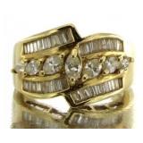 14kt Gold Brilliant 1.00 ct Diamond Dinner Ring