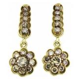 10kt Gold 1.00 ct Chocolate Diamond Earrings