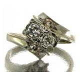 14kt Gold Antique 2 Stone 1/2 ct Diamond Ring