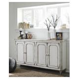 Ashley t505-560 Antique White 68" Console Cabinet