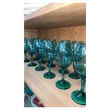 (12) Green Stemware