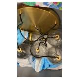 (5) Globe Gold Preowned Ceiling Light