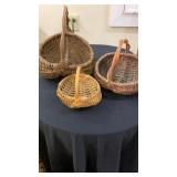 (3) Beautiful Egg Baskets