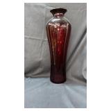 25" Tall Ruby Vase