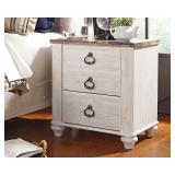B267 Williston 3 Drawer Nightstand - showroom