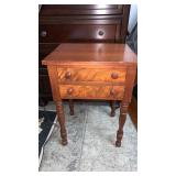 Antique 2 Drawer Lamp Table