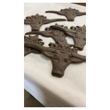 (6) Cast Iron Bullhorn