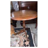 Vintage Walnut Candle Stick Table